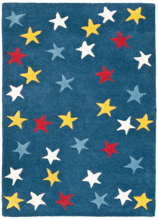 Novelty Nov412  Hand Tufted Wool Pile Rug Blue / Multi