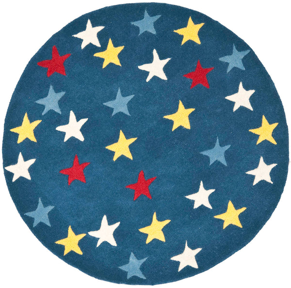 Novelty Nov412  Hand Tufted Wool Pile Rug Blue / Multi