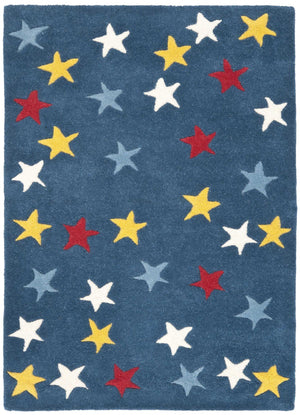 Novelty Nov412  Hand Tufted Wool Pile Rug Blue / Multi