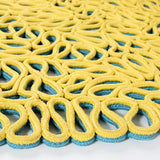 Novelty 701 Hand Knotted Micro Yarn 0 Rug Yellow / Blue Micro yarn NOV701C-6R