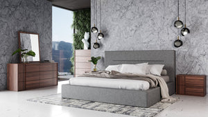 VIG Furniture Nova Domus Juliana - Italian Modern Grey Upholstered Bed VGACJULIANA-GRY-BED