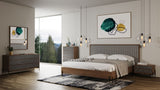 VIG Furniture Nova Domus Metcalf - Mid-Century Walnut & Grey Bedroom Set VGMABR-120-WAL-BED-SET