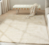 Nourison Calvin Klein Ck010 Linear LNR01 Casual Handmade Hand Tufted Indoor only Area Rug Ivory 5'3" x 7'3" 99446880055