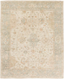 Normandy NOY-8002 Traditional Wool Rug NOY8002-810 Ivory, Khaki, Beige, Wheat, Camel 100% Wool 8' x 10'