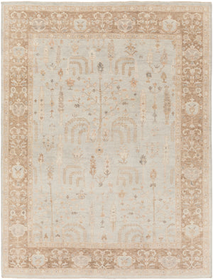 Normandy NOY-8003 Traditional Wool Rug NOY8003-810 Beige, Khaki, Wheat, Camel, Pale Blue 100% Wool 8' x 10'