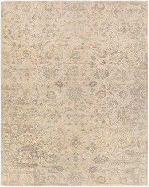 Normandy NOY-8006 Traditional Wool Rug NOY8006-810 Wheat, Khaki, Teal, Medium Gray 100% Wool 8' x 10'