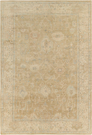 Normandy NOY-8008 Traditional Wool Rug NOY8008-913 Beige, Cream, Seafoam, Dark Brown, Camel, Butter, Light Gray 100% Wool 9' x 13'