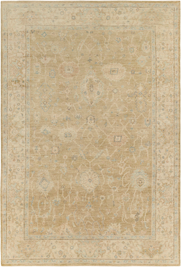 Normandy NOY-8008 Traditional Wool Rug NOY8008-913 Beige, Cream, Seafoam, Dark Brown, Camel, Butter, Light Gray 100% Wool 9' x 13'