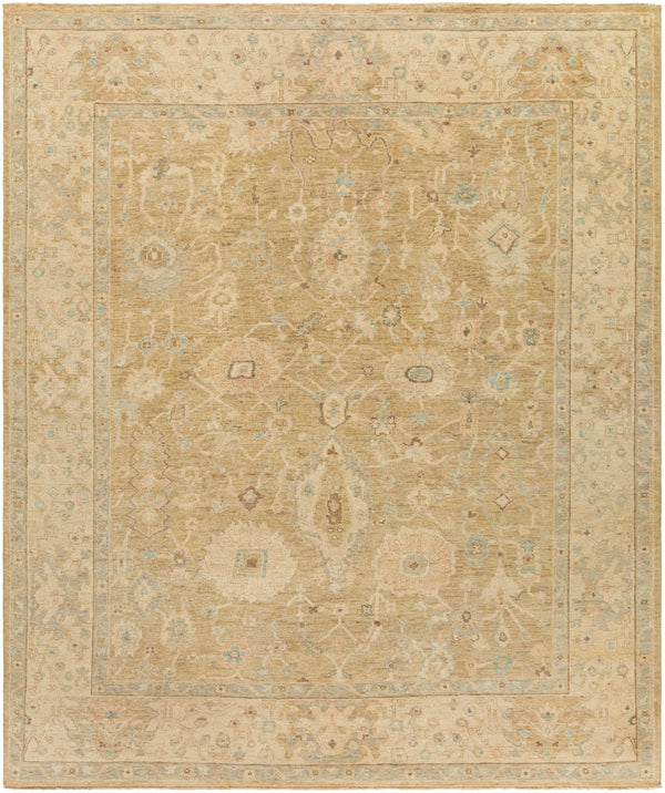 Normandy NOY-8008 Traditional Wool Rug NOY8008-810 Beige, Cream, Seafoam, Dark Brown, Camel, Butter, Light Gray 100% Wool 8' x 10'