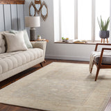 Normandy NOY-8012 Traditional Wool Rug NOY8012-913 Taupe, Cream, Light Gray, Dark Brown, Butter, Camel, Olive 100% Wool 9' x 13'
