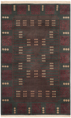 NP104 Hand Knotted Wool Rug from Nepal – Luxurious Rectangle Design for Elegant Home Decor