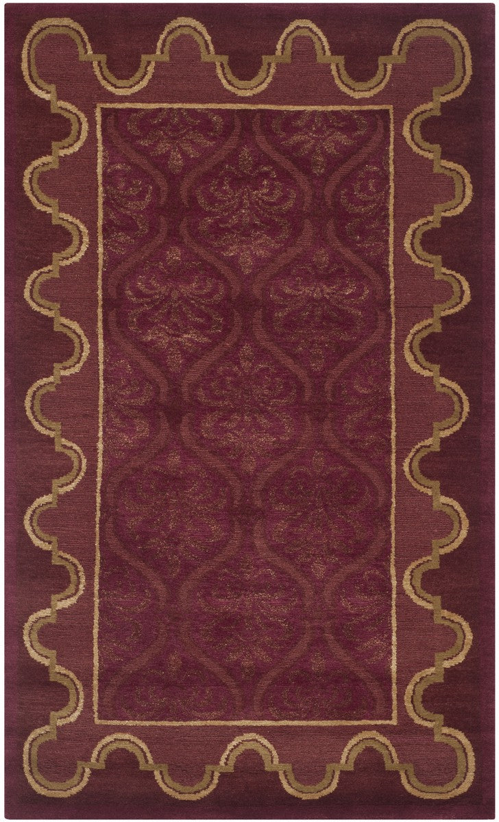 NP328 Exquisite Hand Knotted Silk and Wool Rectangle Rug from Nepal – Timeless Elegance for Your Home