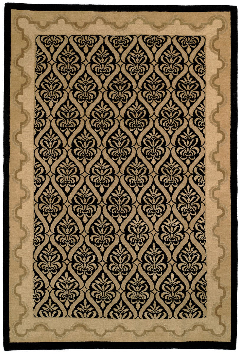 NP328 Exquisite Hand Knotted Silk and Wool Rectangle Rug from Nepal – Timeless Elegance for Your Home