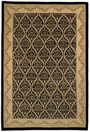NP328 Exquisite Hand Knotted Silk and Wool Rectangle Rug from Nepal – Timeless Elegance for Your Home