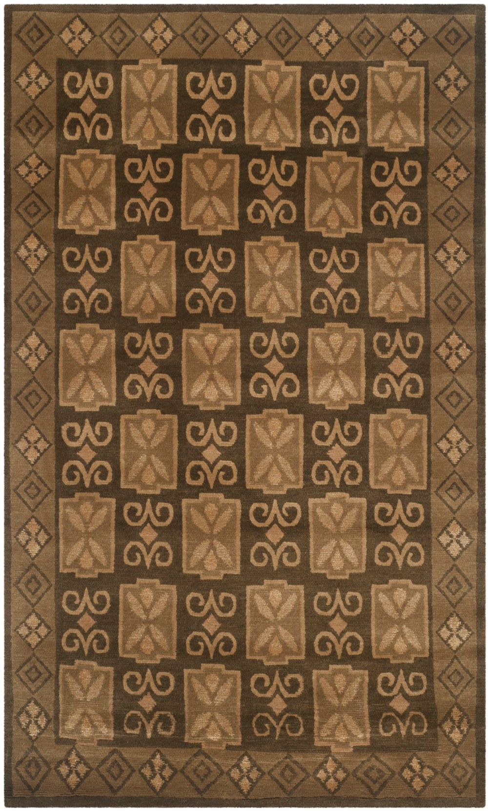NP332 Exquisite Hand Knotted Rectangle Rug in Luxurious Silk and Wool Crafted in Nepal
