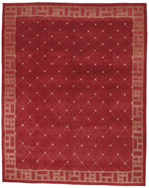 NP335 Exquisite Hand Knotted Silk and Wool Rug from Nepal - Timeless Elegance for Your Space