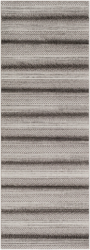 Nepali NPI-2304 Global Polypropylene Rug NPI2304-2773 Camel, Cream, Medium Gray, Black 100% Polypropylene 2'7" x 7'3"