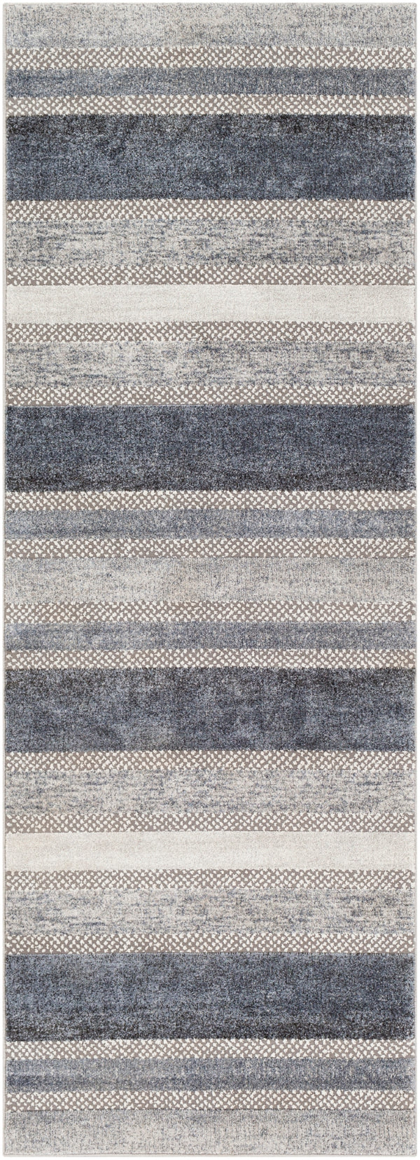 Nepali NPI-2306 Modern Polypropylene, Polyester Rug NPI2306-2773 Medium Gray, Cream, Camel 85% Polypropylene, 15% Polyester 2'7" x 7'3"