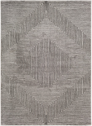 Nepali NPI-2316 Modern Polypropylene, Polyester Rug NPI2316-93123 Black, Medium Gray, Cream 85% Polypropylene, 37% Polyester 9' x 12'3"