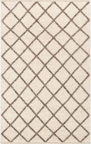 Napels NPL-2300 Modern Wool, Viscose Rug NPL2300-912 Cream, Dark Brown 70% Wool, 30% Viscose 9' x 12'