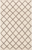 Napels NPL-2300 Modern Wool, Viscose Rug NPL2300-912 Cream, Dark Brown 70% Wool, 30% Viscose 9' x 12'