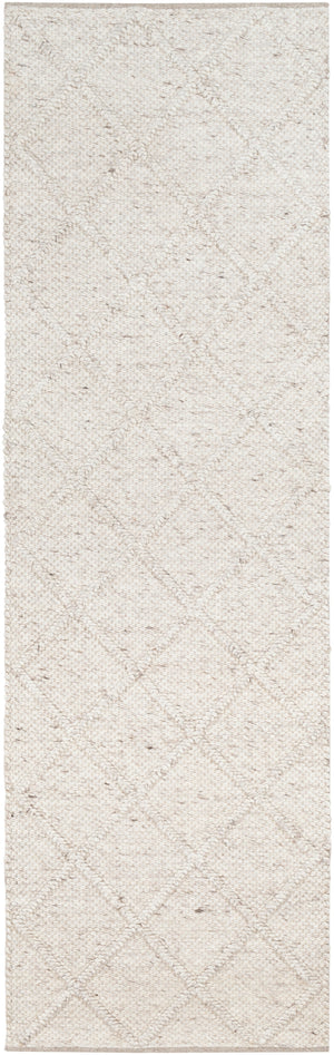Napels NPL-2303 Modern Wool, Viscose Rug NPL2303-268 White 70% Wool, 30% Viscose 2'6" x 8'