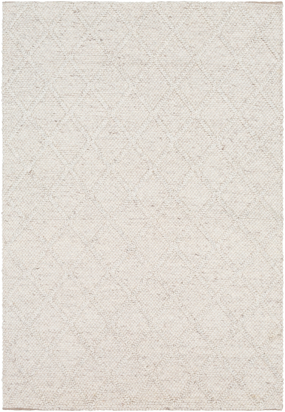 Napels NPL-2303 Modern Wool, Viscose Rug NPL2303-912 White 70% Wool, 30% Viscose 9' x 12'