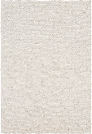 Napels NPL-2303 Modern Wool, Viscose Rug NPL2303-912 White 70% Wool, 30% Viscose 9' x 12'