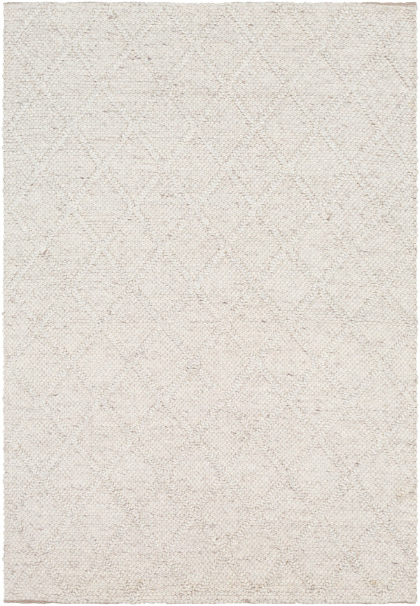 Napels NPL-2303 Modern Wool, Viscose Rug NPL2303-912 White 70% Wool, 30% Viscose 9' x 12'
