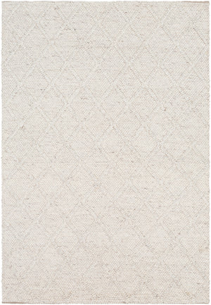 Napels NPL-2303 Modern Wool, Viscose Rug NPL2303-912 White 70% Wool, 30% Viscose 9' x 12'