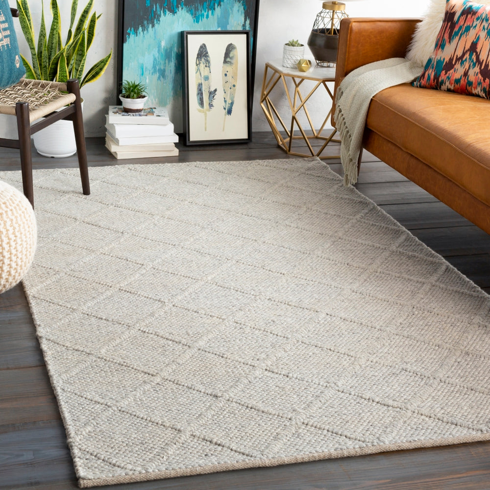 Napels NPL-2304 Modern Wool, Viscose Rug NPL2304-912 Medium Gray 70% Wool, 30% Viscose 9' x 12'