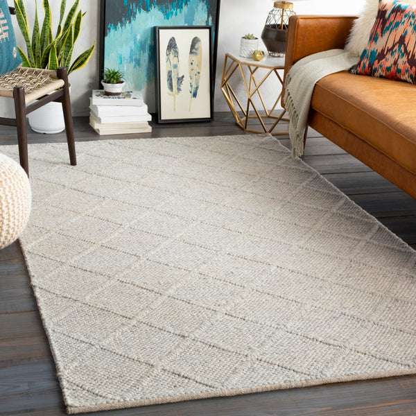 Napels NPL-2304 Modern Wool, Viscose Rug NPL2304-912 Medium Gray 70% Wool, 30% Viscose 9' x 12'