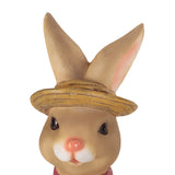 Wallen Outdoor Decorative Rabbit Planter, Pink and Brown Noble House