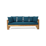 Varney Outdoor Extendable Acacia Wood Daybed Sofa