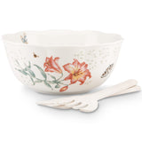 Butterfly Meadow Salad Bowl & Servers - Set of 2