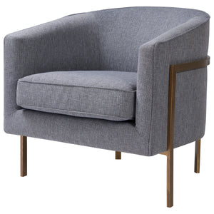 Harrod Fabric Accent Chair Anson Tweed Gray