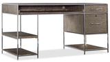 Storia Transitional Writing Desk In Rubberwood And Hardwood Solids With Oak Veneers And Stainless Steel