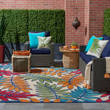 Nourison Aloha ALH18 Outdoor Machine Made Power-loomed Indoor/outdoor Area Rug Multicolor 9'6" x 13' 99446376657