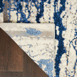 Nourison Twilight TWI29 Artistic Machine Made Loomed Indoor Area Rug Ivory Blue 7'9" x 9'9" 99446493866