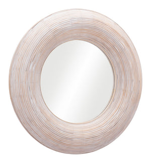 Zuo Modern Asari Rattan, MDF, Glass Modern Commercial Grade Mirror Beige Rattan, MDF, Glass