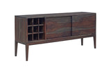 Porter Designs Fall River Solid Sheesham Wood Contemporary Sideboard Gray 07-117-30-4436