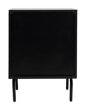 Safavieh Genevieve 2 Drawer Nightstand Walnut Black Wood NST5002A