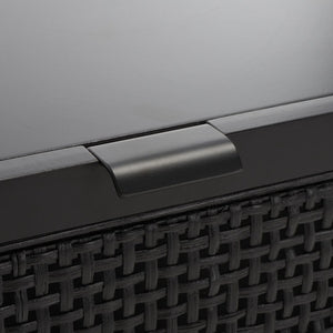 Safavieh Baisley 2 Drawer Rattan Nightstand Black NST5003B