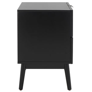 Safavieh Baisley 2 Drawer Rattan Nightstand Black NST5003B