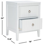 Tegan 2 Drawer Nighstand White  Wood NST5004A