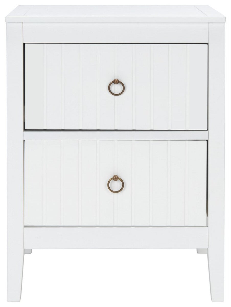 Tegan 2 Drawer Nighstand White  Wood NST5004A