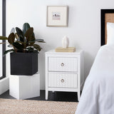 Tegan 2 Drawer Nighstand White  Wood NST5004A