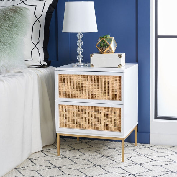 Safavieh Zadie 2 Drawer Rattan Nightstand NST5007B