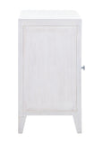 Safavieh Thea 1 Door Carved Nightstand White Wash Wood NST5300C