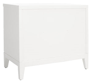 Luiza 2 Drawer Nightstand White / Gold Wood NST6602A